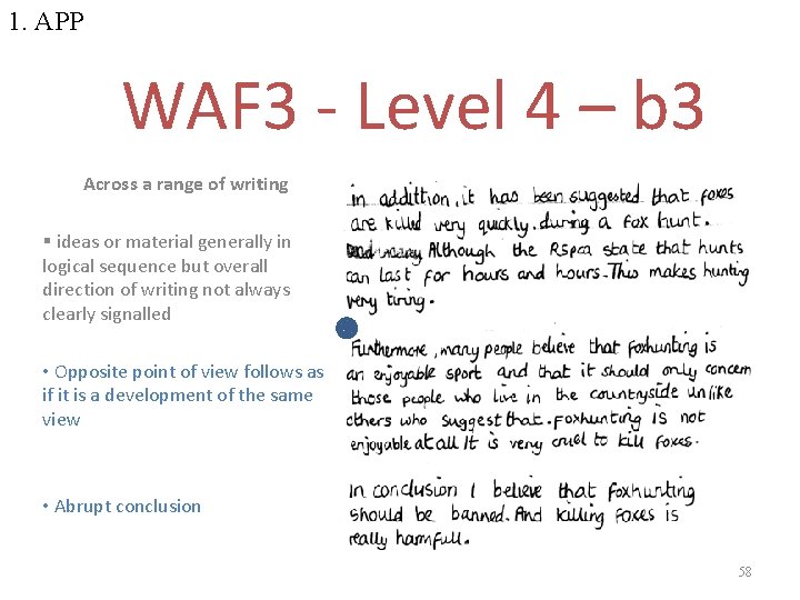 1. APP WAF 3 - Level 4 – b 3 Across a range of