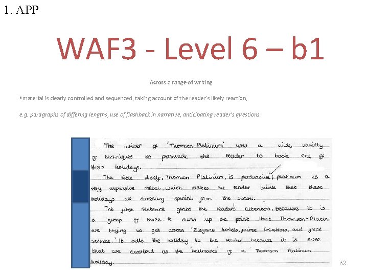 1. APP WAF 3 - Level 6 – b 1 Across a range of