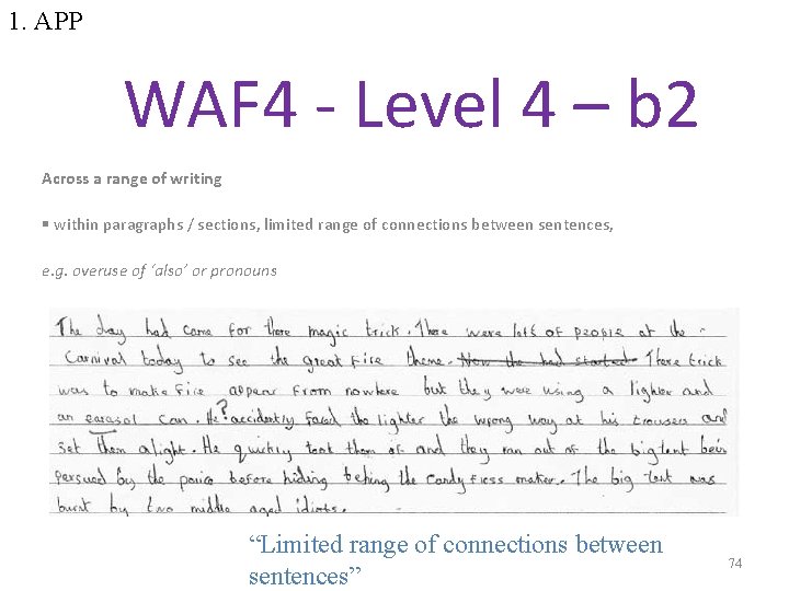 1. APP WAF 4 - Level 4 – b 2 Across a range of