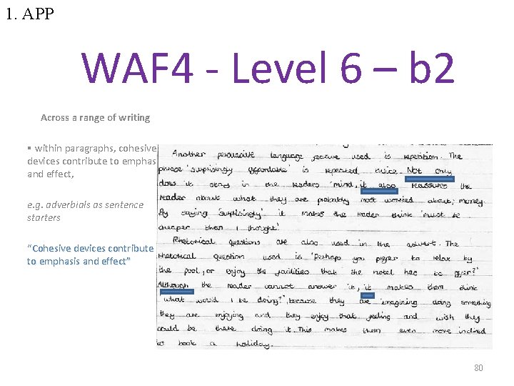 1. APP WAF 4 - Level 6 – b 2 Across a range of