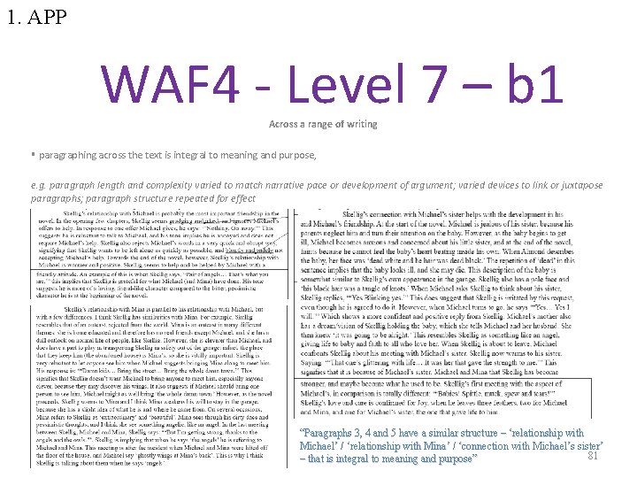 1. APP WAF 4 - Level 7 – b 1 Across a range of