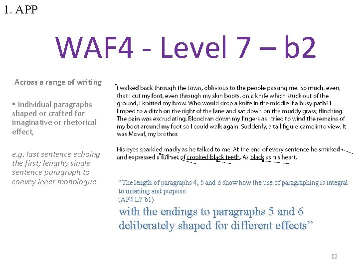 1. APP WAF 4 - Level 7 – b 2 Across a range of