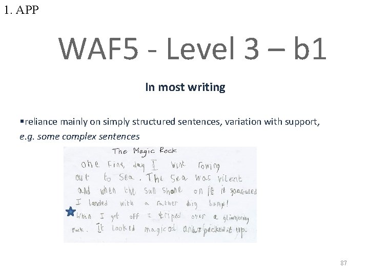 1. APP WAF 5 - Level 3 – b 1 In most writing §reliance