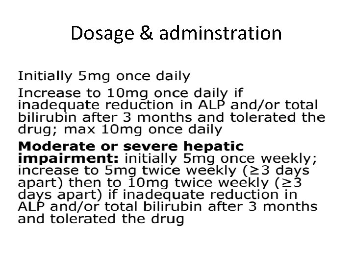 Dosage & adminstration 