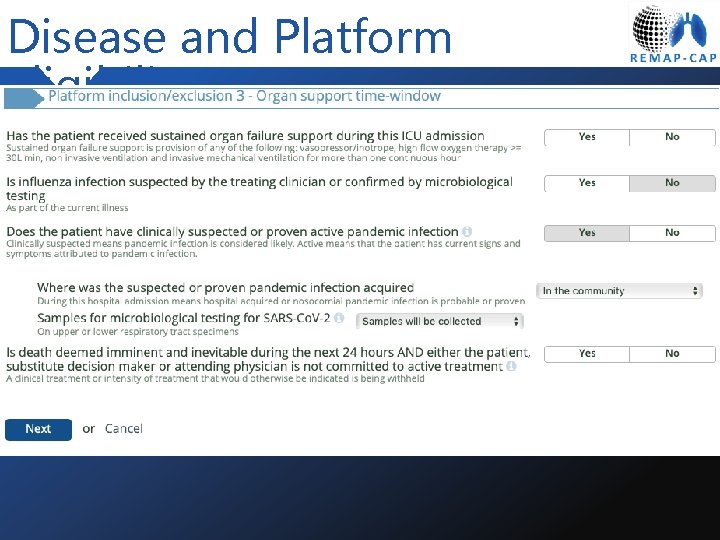 Disease and Platform Eligibility 