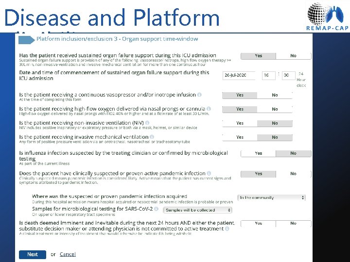 Disease and Platform Eligibility 