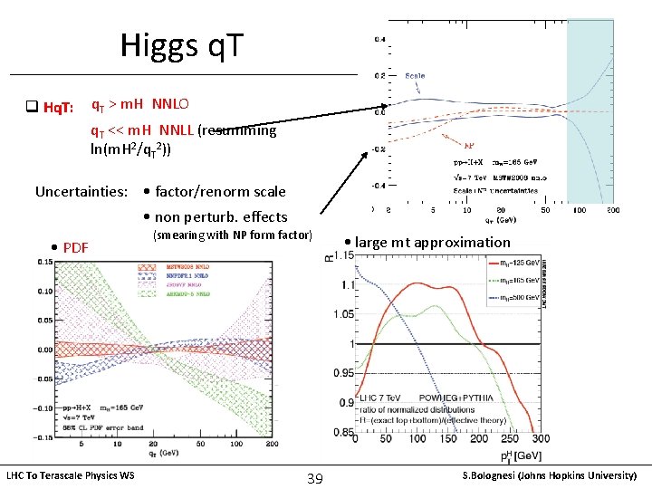 Higgs q. T q Hq. T: q. T > m. H NNLO q. T