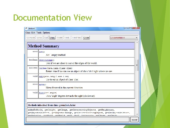 Documentation View 