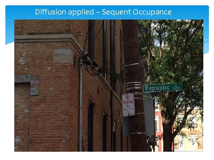 Diffusion applied – Sequent Occupance 