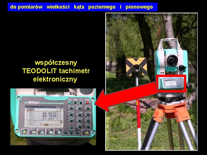 do pomiarów wielkości kąta poziomego i pionowego współczesny TEODOLIT tachimetr elektroniczny 