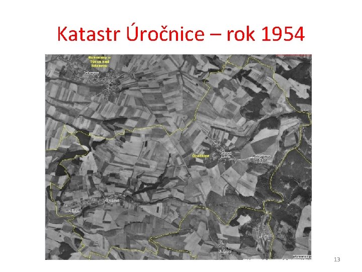 Katastr Úročnice – rok 1954 13 