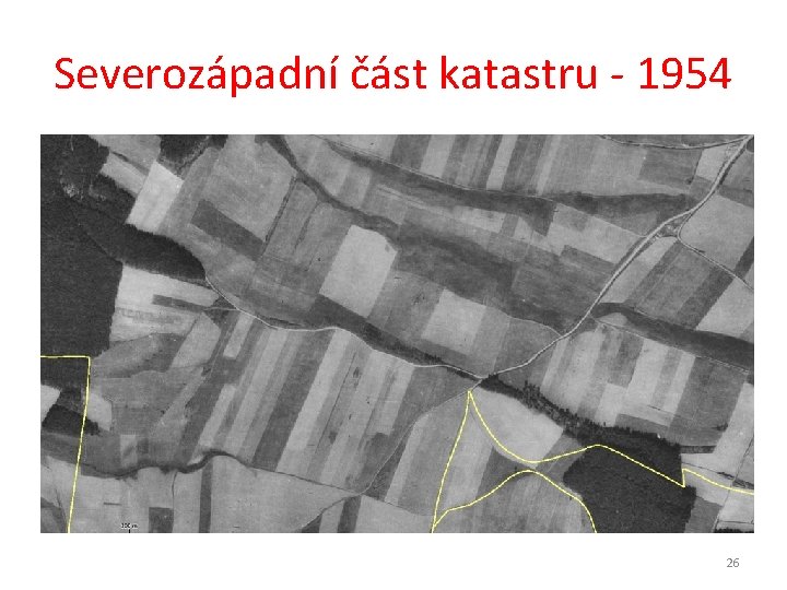 Severozápadní část katastru - 1954 26 