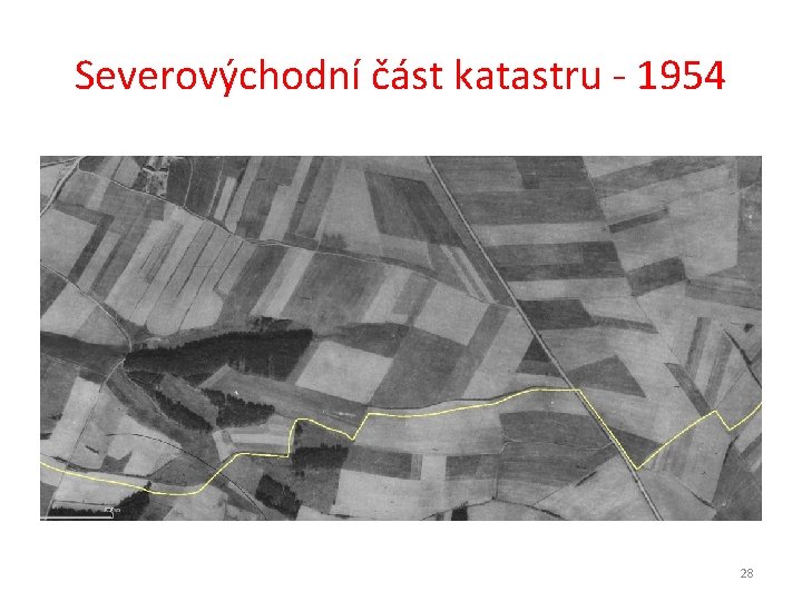 Severovýchodní část katastru - 1954 28 