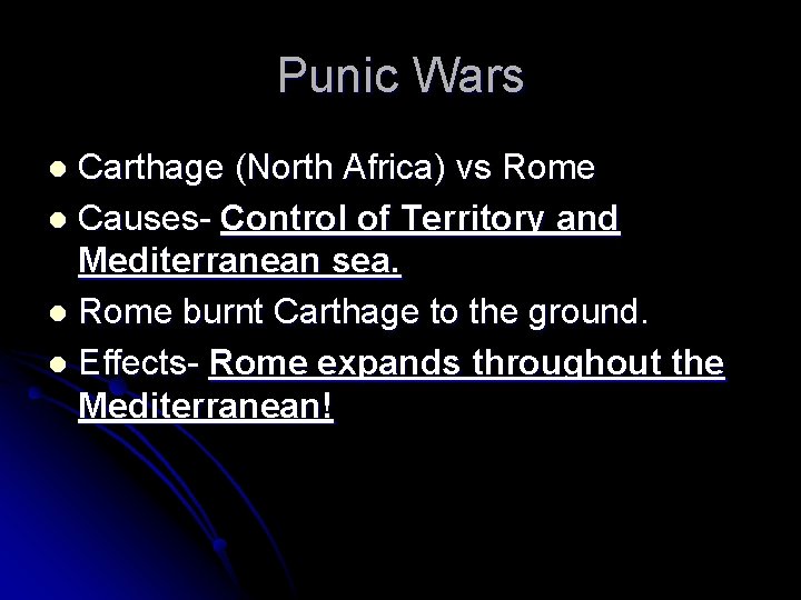 Punic Wars Carthage (North Africa) vs Rome l Causes- Control of Territory and Mediterranean