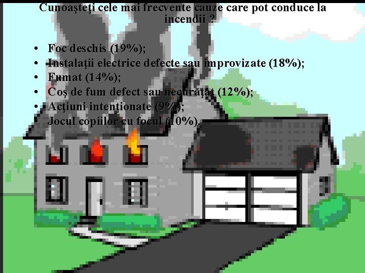 Cunoaşteţi cele mai frecvente cauze care pot conduce la incendii ? • • •