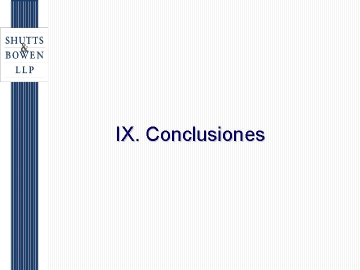IX. Conclusiones 
