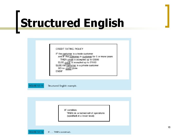 Structured English 16 Structured English 16