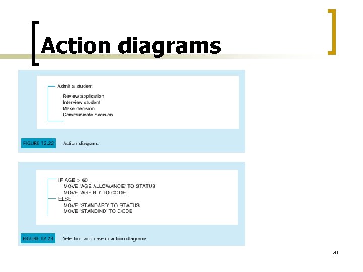 Action diagrams 26 Action diagrams 26