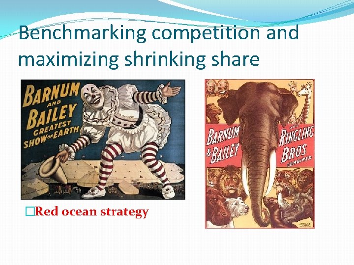 Benchmarking competition and maximizing shrinking share �Red ocean strategy 