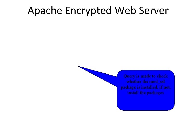 Apache Encrypted Web Server Query is made to check whether the mod_ssl package is