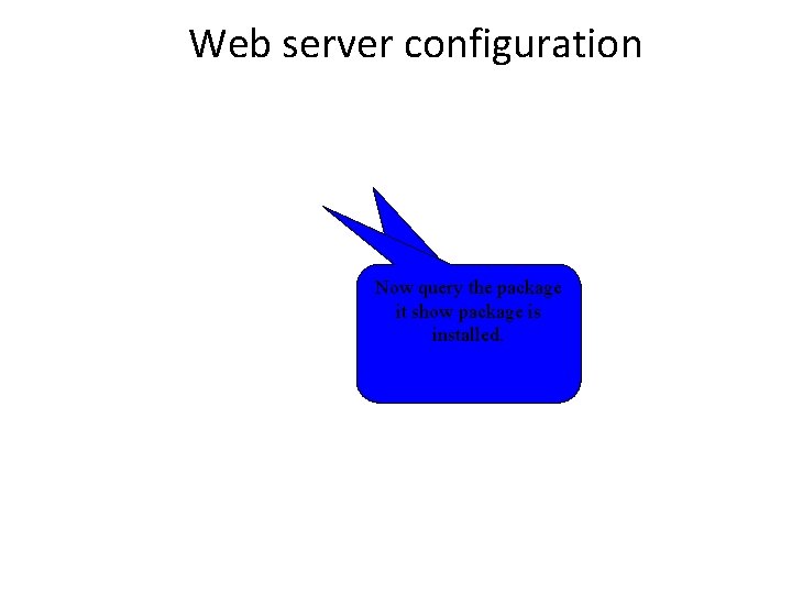 Web server configuration Nowhttpd query the package is it show package is installed using