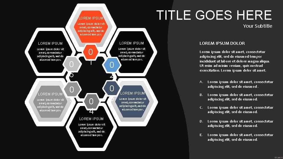 TITLE GOES HERE LOREM IPSUM Lorem ipsum dolor sit amet, consectetur adipiscing elit, sed