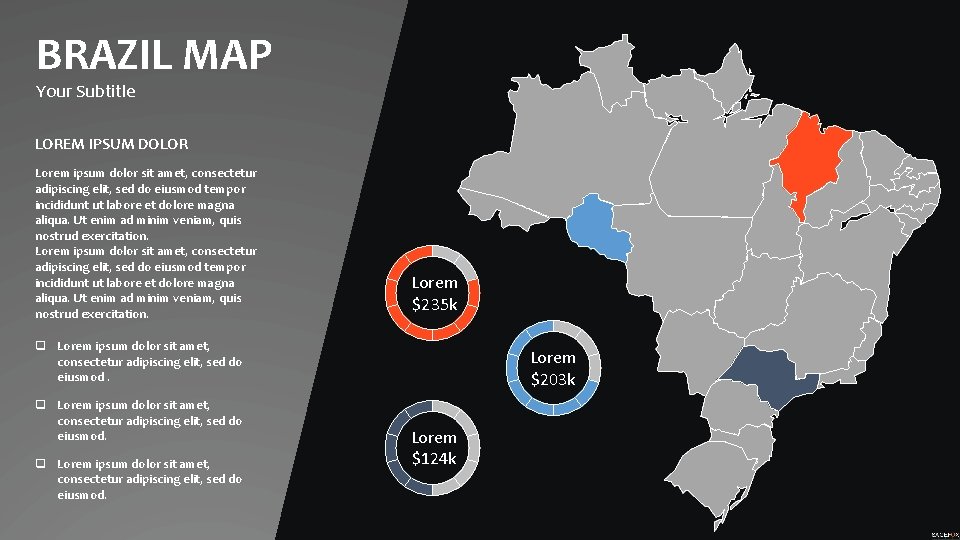 BRAZIL MAP Your Subtitle LOREM IPSUM DOLOR Lorem ipsum dolor sit amet, consectetur adipiscing