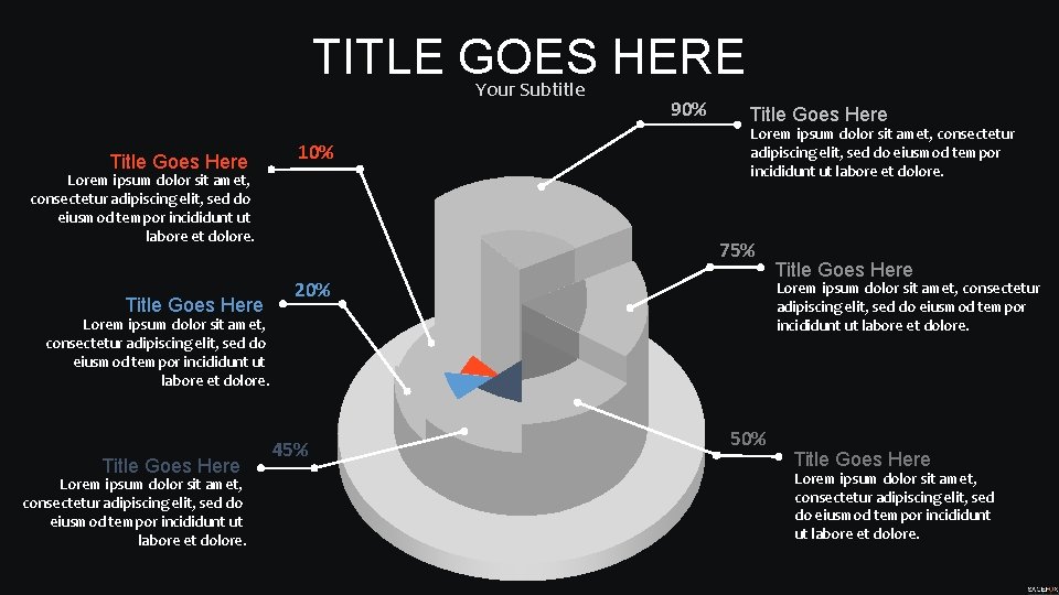 TITLE GOES HERE Your Subtitle 90% Title Goes Here 10% Lorem ipsum dolor sit