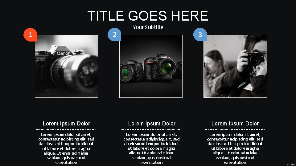 TITLE GOES HERE 2 1 Your Subtitle 3 Lorem Ipsum Dolor Lorem ipsum dolor