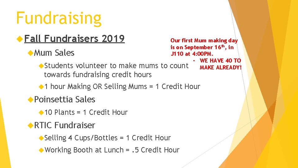 Fundraising Fall Fundraisers 2019 Mum Sales Students volunteer to make mums to towards fundraising
