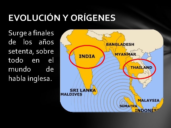 EVOLUCIÓN Y ORÍGENES Surge a finales de los años setenta, sobre todo en el