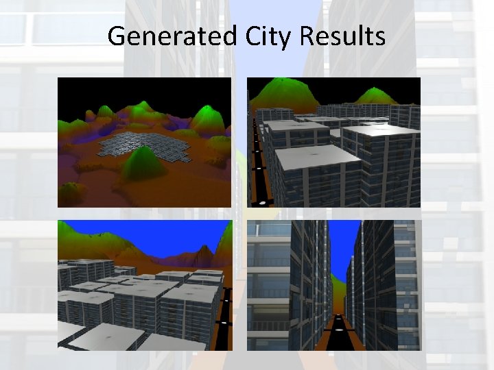 Generated City Results 