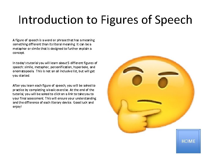 Introduction to Figures of Speech A figure of speech is a word or phrase
