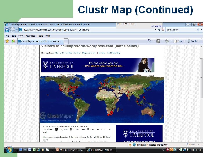 Clustr Map (Continued) 