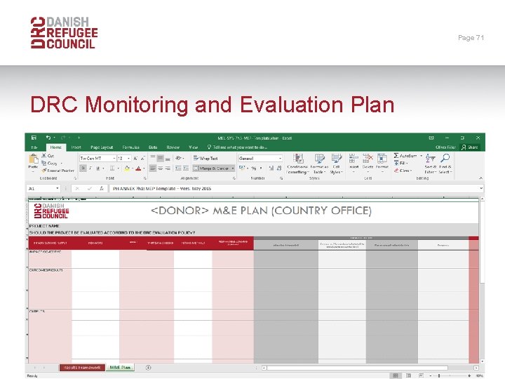 Page 71 DRC Monitoring and Evaluation Plan 