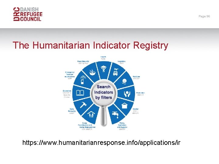 Page 96 The Humanitarian Indicator Registry https: //www. humanitarianresponse. info/applications/ir 