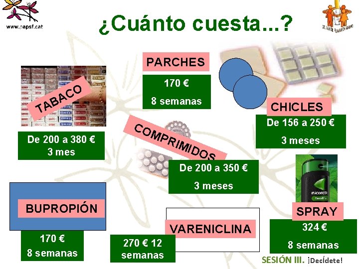 ¿Cuánto cuesta. . . ? PARCHES B A T 170 € O C A