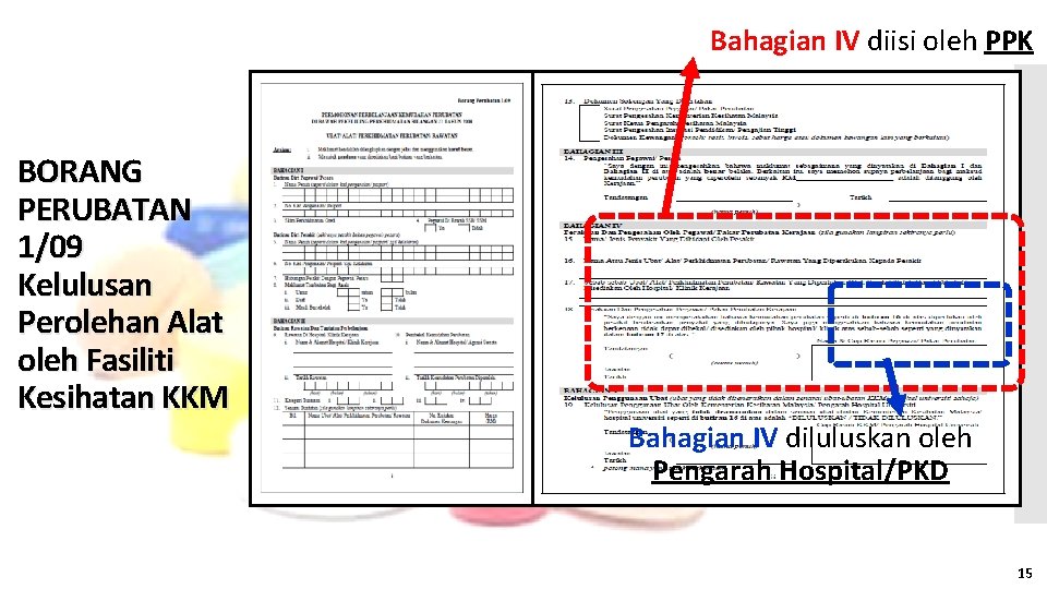 Bahagian IV diisi oleh PPK BORANG PERUBATAN 1/09 Kelulusan Perolehan Alat oleh Fasiliti Kesihatan