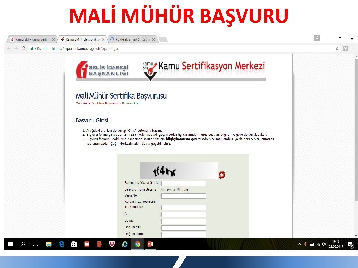 MALİ MÜHÜR BAŞVURU 