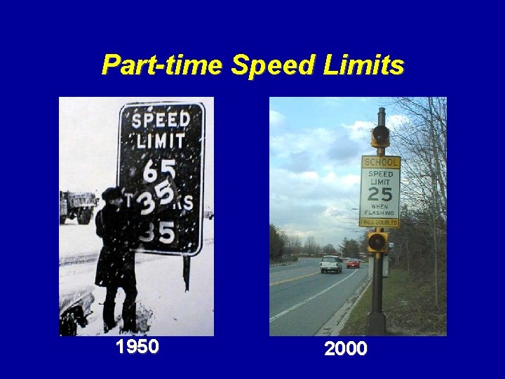 Part-time Speed Limits 1950 2000 