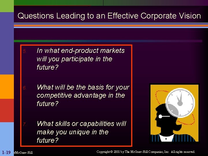 Questions Leading to an Effective Corporate Vision 5. In what end-product markets will you