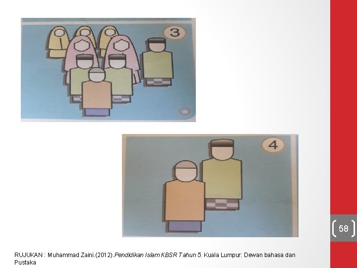 58 RUJUKAN : Muhammad Zaini. (2012). Pendidikan Islam KBSR Tahun 5. Kuala Lumpur: Dewan