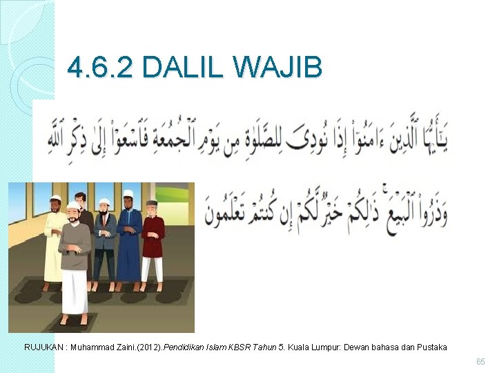 4. 6. 2 DALIL WAJIB RUJUKAN : Muhammad Zaini. (2012). Pendidikan Islam KBSR Tahun