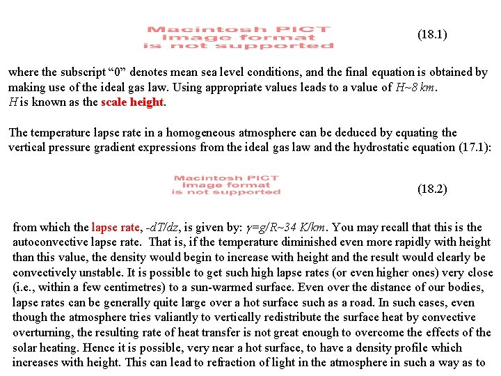 (18. 1) where the subscript “ 0” denotes mean sea level conditions, and the