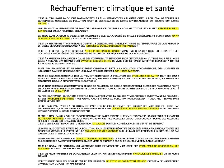 Réchauffement climatique et santé 