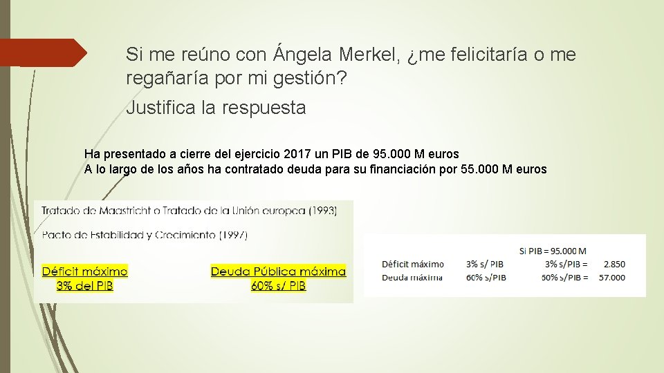 Si me reúno con Ángela Merkel, ¿me felicitaría o me regañaría por mi gestión?