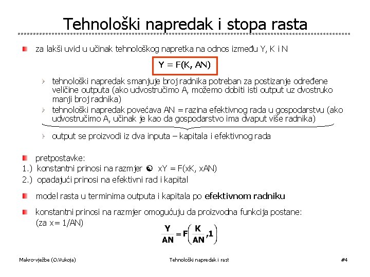 Tehnološki napredak i stopa rasta za lakši uvid u učinak tehnološkog napretka na odnos