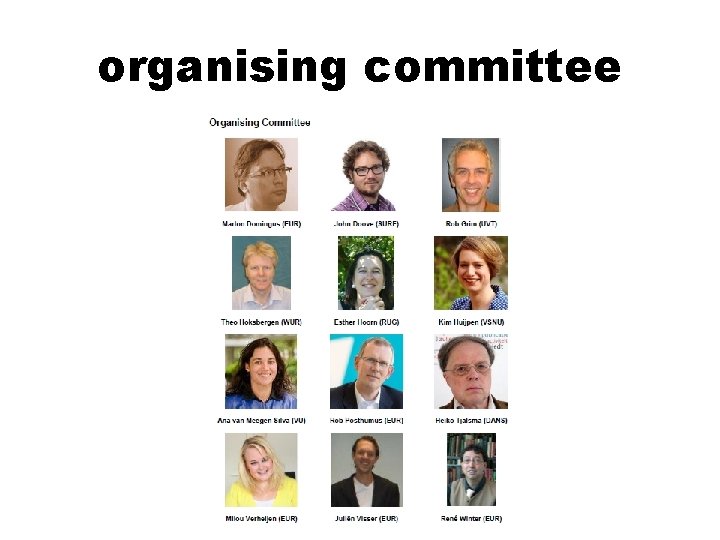 organising committee 