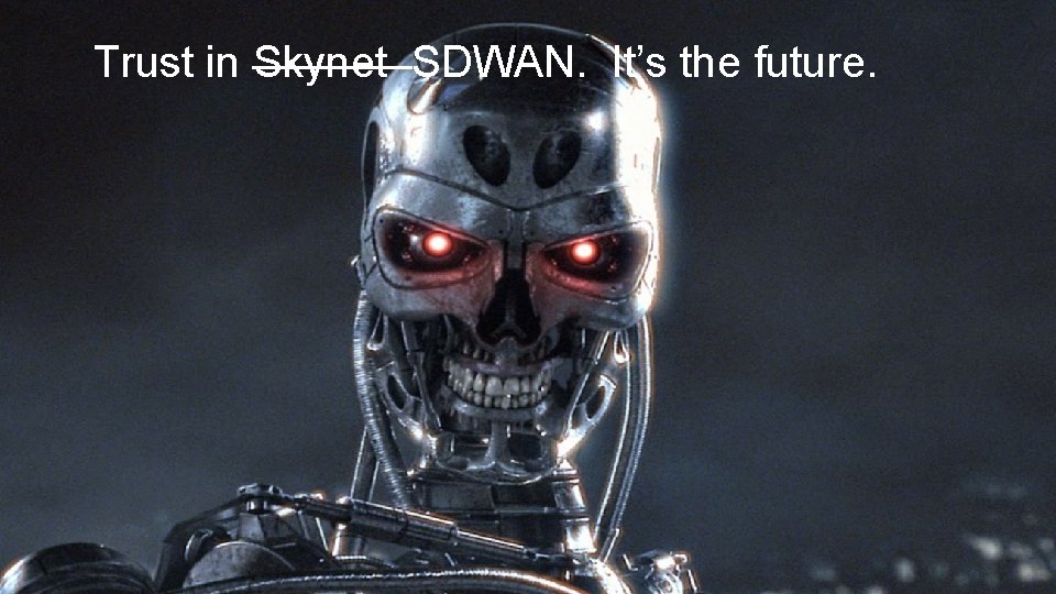 Trust in Skynet SDWAN. It’s the future. © 2016 Riverbed Technology. All rights reserved.