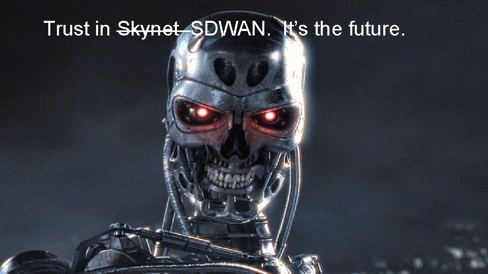 Trust in Skynet SDWAN. It’s the future. © 2016 Riverbed Technology. All rights reserved. Trust in Skynet SDWAN. It’s the future. © 2016 Riverbed Technology. All rights reserved.
